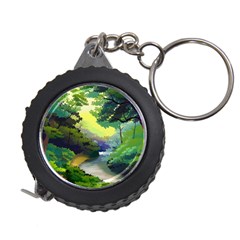 Landscape Illustration Nature Forest River Water Measuring Tape by Mog4mog4