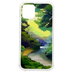 Landscape Illustration Nature Forest River Water Iphone 12 Mini Tpu Uv Print Case	 by Mog4mog4