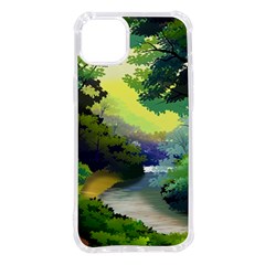 Landscape Illustration Nature Forest River Water Iphone 14 Plus Tpu Uv Print Case by Mog4mog4