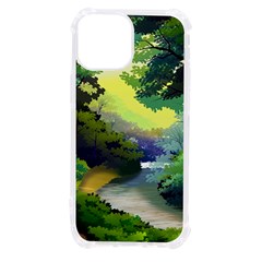 Landscape Illustration Nature Forest River Water Iphone 13 Mini Tpu Uv Print Case by Mog4mog4