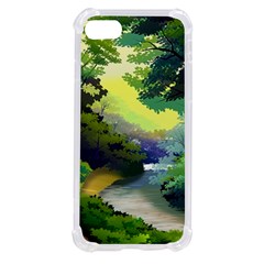 Landscape Illustration Nature Forest River Water Iphone Se by Mog4mog4