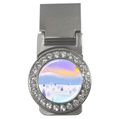 Vector Winter Landscape Sunset Evening Snow Money Clips (cz) 