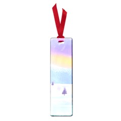 Vector Winter Landscape Sunset Evening Snow Small Book Marks