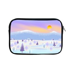 Vector Winter Landscape Sunset Evening Snow Apple Ipad Mini Zipper Cases by Mog4mog4