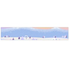 Vector Winter Landscape Sunset Evening Snow Large Premium Plush Fleece Scarf 