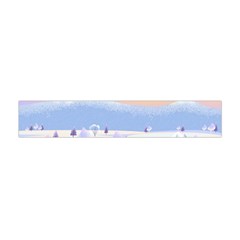 Vector Winter Landscape Sunset Evening Snow Premium Plush Fleece Scarf (mini)