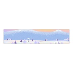 Vector Winter Landscape Sunset Evening Snow Velvet Scrunchie by Mog4mog4