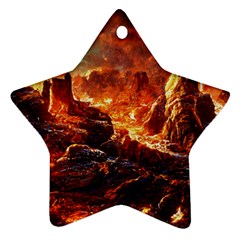 Nature Wallpaper Vulcanic Landscape Ornament (star) by Mog4mog4