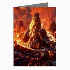 Nature Wallpaper Vulcanic Landscape Greeting Cards (pkg Of 8)