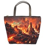 Nature Wallpaper Vulcanic Landscape Bucket Bag Front