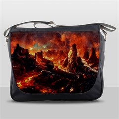 Nature Wallpaper Vulcanic Landscape Messenger Bag by Mog4mog4