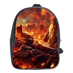 Nature Wallpaper Vulcanic Landscape School Bag (xl) by Mog4mog4