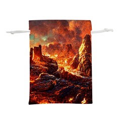 Nature Wallpaper Vulcanic Landscape Lightweight Drawstring Pouch (m) by Mog4mog4