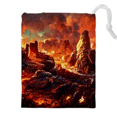 Nature Wallpaper Vulcanic Landscape Drawstring Pouch (4xl) by Mog4mog4