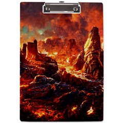 Nature Wallpaper Vulcanic Landscape A4 Acrylic Clipboard by Mog4mog4