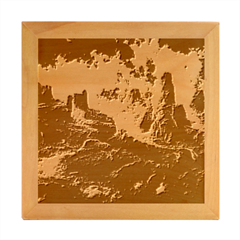 Nature Wallpaper Vulcanic Landscape Wood Photo Frame Cube by Mog4mog4