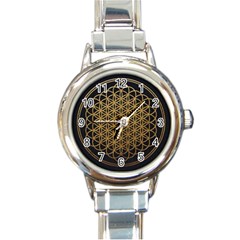 Horizon Sempiternal Bring Abstract Pattern Round Italian Charm Watch by Bakwanart