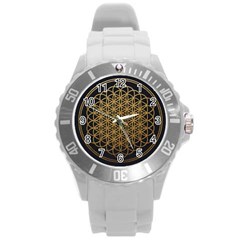 Horizon Sempiternal Bring Abstract Pattern Round Plastic Sport Watch (l) by Bakwanart