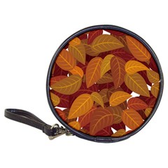 Watercolor Leaves Leaf Orange Classic 20-cd Wallets by Bakwanart