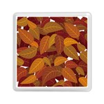 Watercolor Leaves Leaf Orange Memory Card Reader (Square) Front