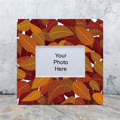 Watercolor Leaves Leaf Orange White Box Photo Frame 4  X 6  by Bakwanart