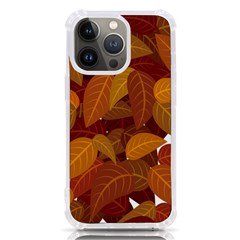 Watercolor Leaves Leaf Orange Iphone 13 Pro Tpu Uv Print Case