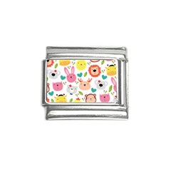 Cute Animals Cartoon Seamless Background Italian Charm (9mm) by Bakwanart