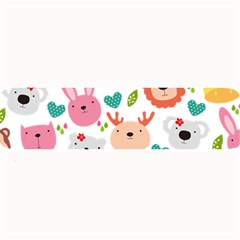 Cute Animals Cartoon Seamless Background Large Bar Mat by Bakwanart