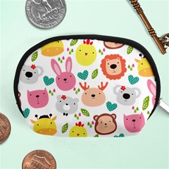 Cute Animals Cartoon Seamless Background Accessory Pouch (medium) by Bakwanart