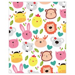 Cute Animals Cartoon Seamless Background Drawstring Bag (small)