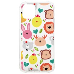 Cute Animals Cartoon Seamless Background Iphone 12/12 Pro Tpu Uv Print Case by Bakwanart