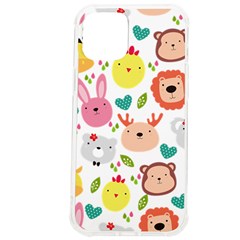 Cute Animals Cartoon Seamless Background Iphone 12 Pro Max Tpu Uv Print Case by Bakwanart