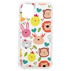 Cute Animals Cartoon Seamless Background Iphone 12 Mini Tpu Uv Print Case	 by Bakwanart