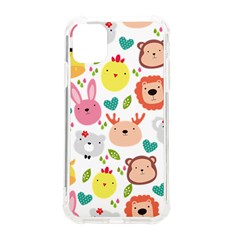 Cute Animals Cartoon Seamless Background Iphone 11 Tpu Uv Print Case by Bakwanart