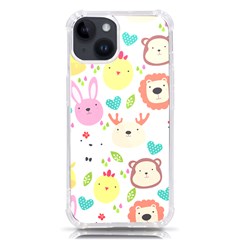 Cute Animals Cartoon Seamless Background Iphone 14 Tpu Uv Print Case by Bakwanart