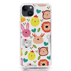 Cute Animals Cartoon Seamless Background Iphone 14 Plus Tpu Uv Print Case by Bakwanart