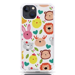 Cute Animals Cartoon Seamless Background Iphone 13 Tpu Uv Print Case by Bakwanart