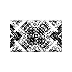 Black And White Modern Texture Seamless Print Fabric Pattern Sticker Rectangular (100 Pack) by Bakwanart