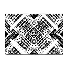 Black And White Modern Texture Seamless Print Fabric Pattern Sticker A4 (100 Pack) by Bakwanart