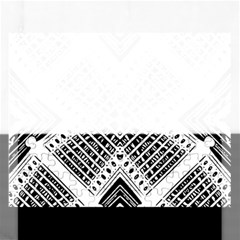 Black And White Modern Texture Seamless Print Fabric Pattern Rectangular Jigsaw Puzzl by Bakwanart