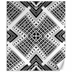 Black And White Modern Texture Seamless Print Fabric Pattern Canvas 8  X 10 