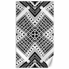 Black And White Modern Texture Seamless Print Fabric Pattern Canvas 40  X 72  by Bakwanart