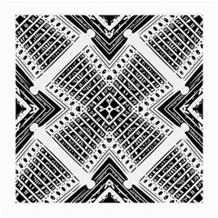 Black And White Modern Texture Seamless Print Fabric Pattern Medium Glasses Cloth (2 Sides)