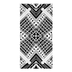 Black And White Modern Texture Seamless Print Fabric Pattern Shower Curtain 36  X 72  (stall)  by Bakwanart