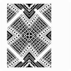 Black And White Modern Texture Seamless Print Fabric Pattern Small Garden Flag (two Sides) by Bakwanart