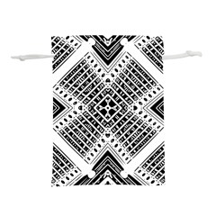 Black And White Modern Texture Seamless Print Fabric Pattern Lightweight Drawstring Pouch (l) by Bakwanart