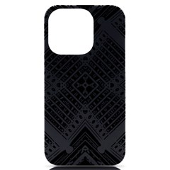 Black And White Modern Texture Seamless Print Fabric Pattern Iphone 14 Pro Black Uv Print Case