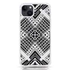 Black And White Modern Texture Seamless Print Fabric Pattern Iphone 14 Plus Tpu Uv Print Case