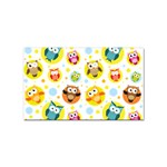 Owl Bird Cartoon Sticker Rectangular (100 pack) Front