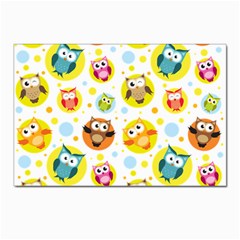 Owl Bird Cartoon Postcard 4 x 6  (Pkg of 10)